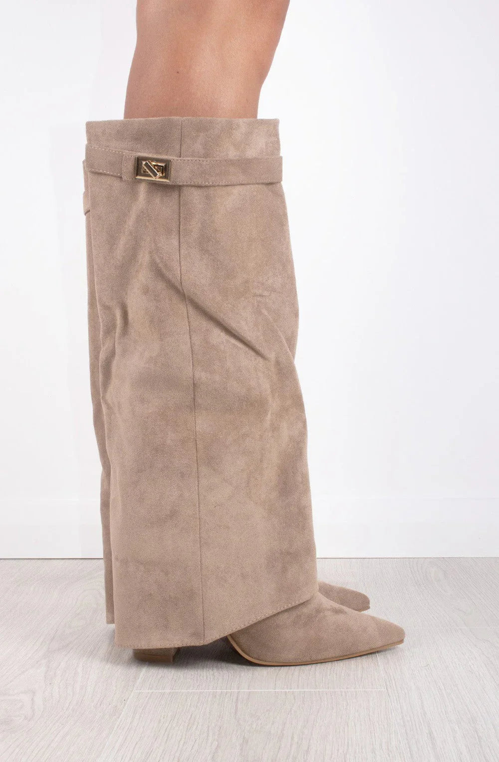 Calianté Shark Boots Kunstvelour - Champagne Beige
