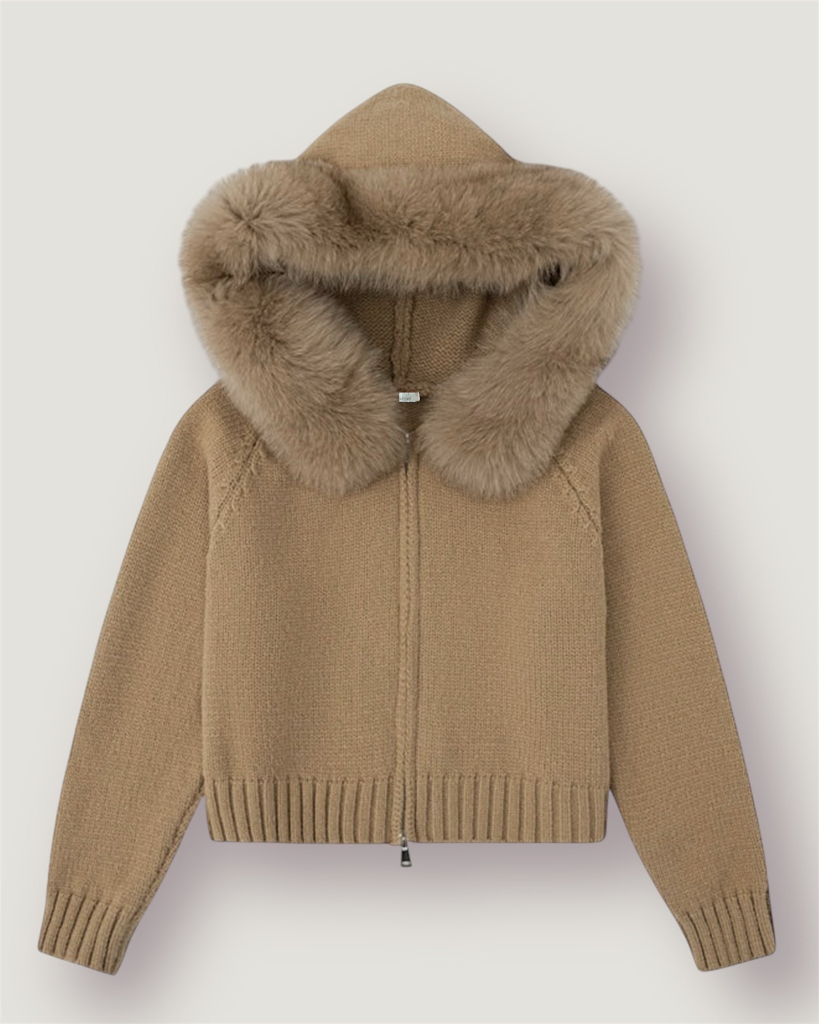 Cardigan mit Fuchs Fellbesatz